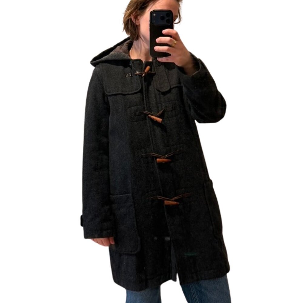 Abercrombie & Fitch Vintage Charcoal Wool Duffle Coat
